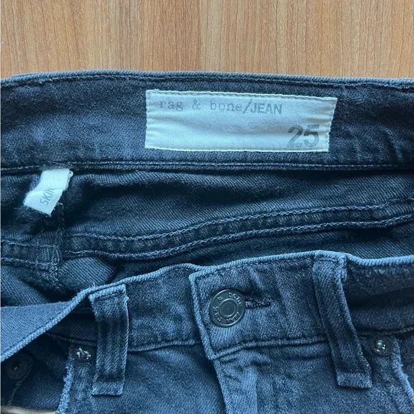 Rag & Bone Jean Size 25 Soft Rock Distressed Skinny Jeans Made in USA - Picture 8 of 11